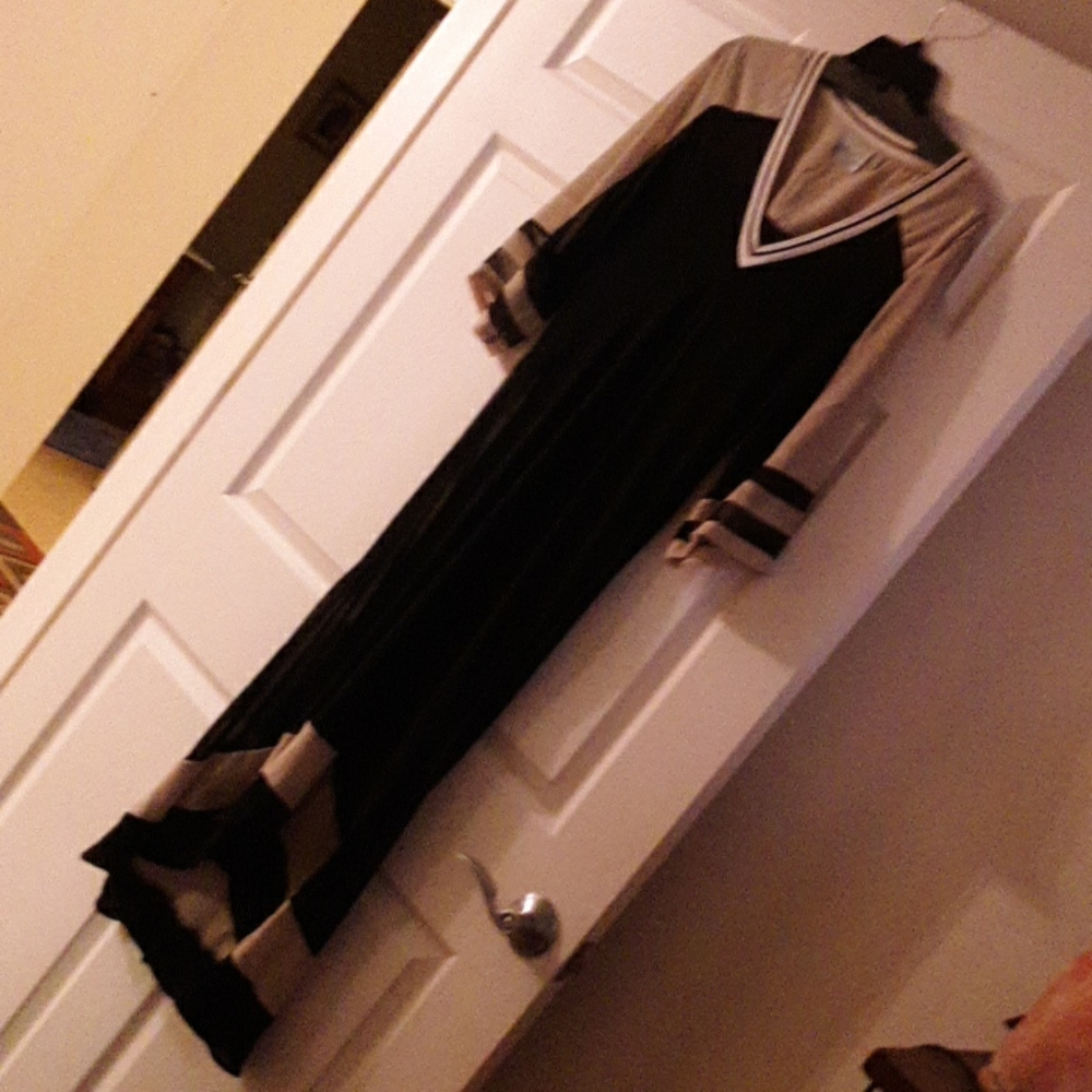 Black/Tan Maxi Dress